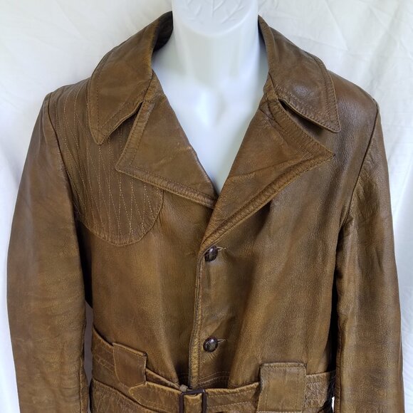 Vintage Kurland Men's 40 Brown Glove Tanned Leather Insulated Jacket - Picture 2 of 15